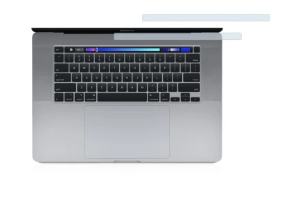 Image de l'appareil Apple MacBook Pro 16" 2019 (Touch Bar UNIQUEMENT) avec une grande variété de protections d'écran.