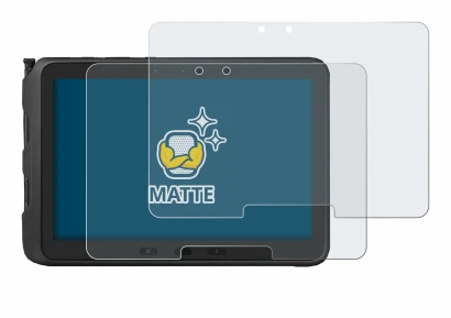 Image de l'appareil Samsung Galaxy Tab Active Pro avec une grande variété de protections d'écran.