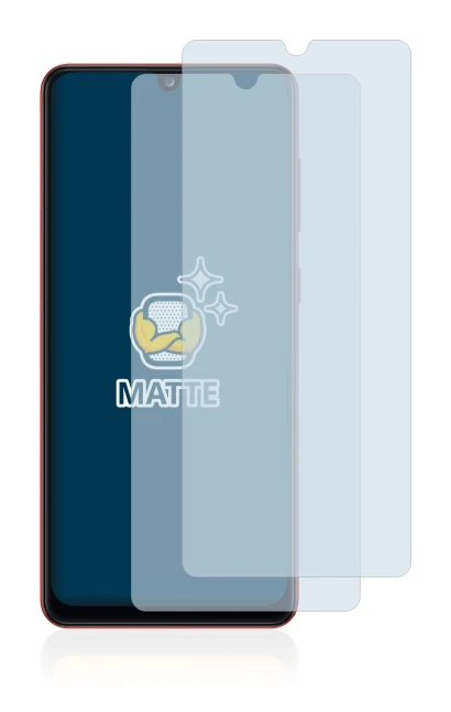 Image de l'appareil Samsung Galaxy A31 avec une grande variété de protections d'écran.