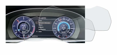 Image de l'appareil Volkswagen Passat Active Info Cockpit 12.3" avec une grande variété de protections d'écran.