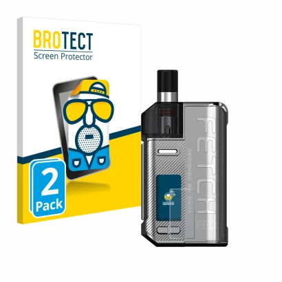 Face avant d’un emballage produit avec le logo de la marque BROTECT. À côté, l’appareil Smok Fetch 80W Pro est représenté avec