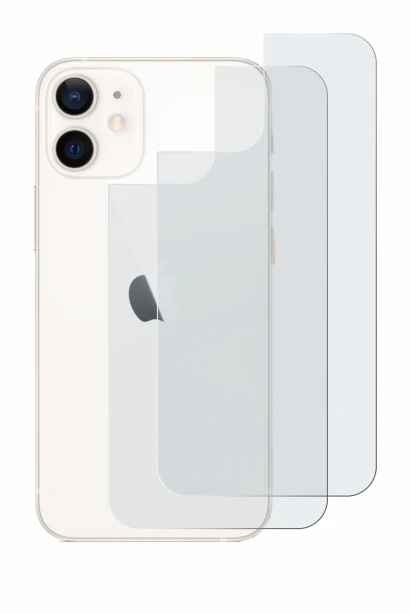 Image de l'appareil Apple iPhone 12 mini (Arrière) avec une grande variété de protections d'écran.