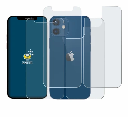 Image de l'appareil Apple iPhone 12 mini (Avant+Arrière) avec une grande variété de protections d'écran.