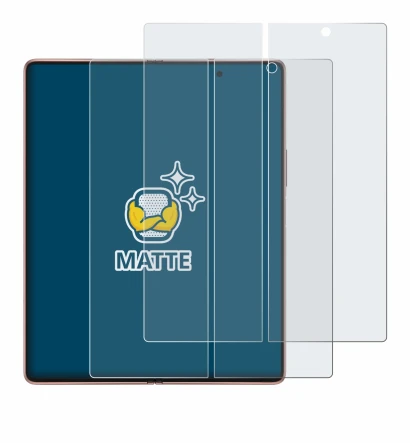 Image de l'appareil Samsung Galaxy Z Fold 2 5G (Affichage interne) avec une grande variété de protections d'écran.