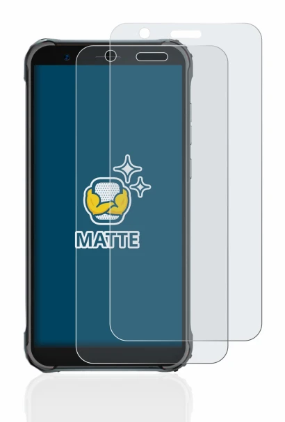 Image de l'appareil Blackview BV4900 Pro avec une grande variété de protections d'écran.