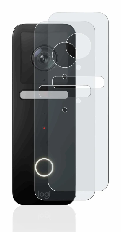 Image de l'appareil Logitech Circle View Doorbell avec une grande variété de protections d'écran.