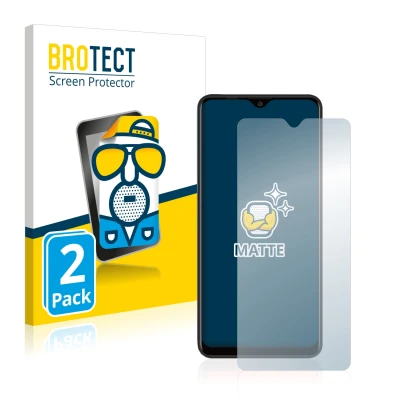 Face avant d’un emballage produit avec le logo de la marque BROTECT. À côté, l’appareil Blackview A80 Plus est représenté avec