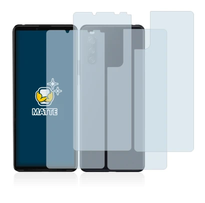 Image de l'appareil Sony Xperia 10 III (Avant+Arrière) avec une grande variété de protections d'écran.