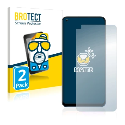 Face avant d’un emballage produit avec le logo de la marque BROTECT. À côté, l’appareil realme 8 Pro est représenté avec la pr