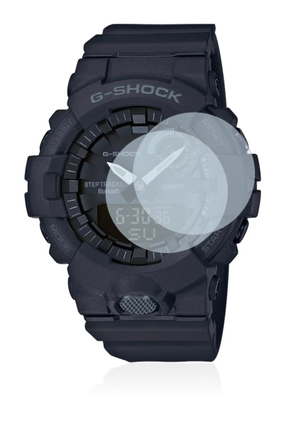 Image de l'appareil Casio G-Shock GBA800 avec une grande variété de protections d'écran.
