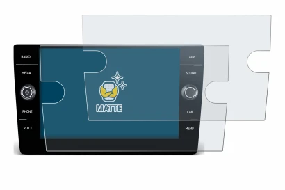 Image de l'appareil Volkswagen T6 2021 Discover Media 8" avec une grande variété de protections d'écran.