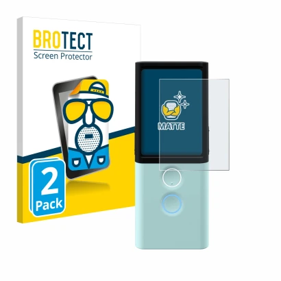 Face avant d’un emballage produit avec le logo de la marque BROTECT. À côté, l’appareil Vasco Translator M3 est représenté ave