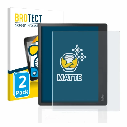 Face avant d’un emballage produit avec le logo de la marque BROTECT. À côté, l’appareil Kobo Elipsa est représenté avec la pro
