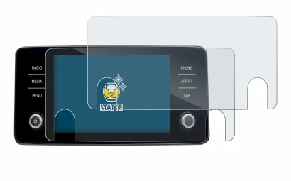 Image de l'appareil Skoda Bolero 2020 Infotainment System 8" avec une grande variété de protections d'écran.