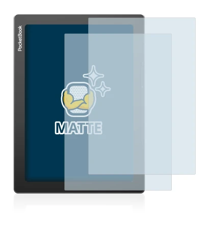 Image de l'appareil PocketBook InkPad Lite avec une grande variété de protections d'écran.