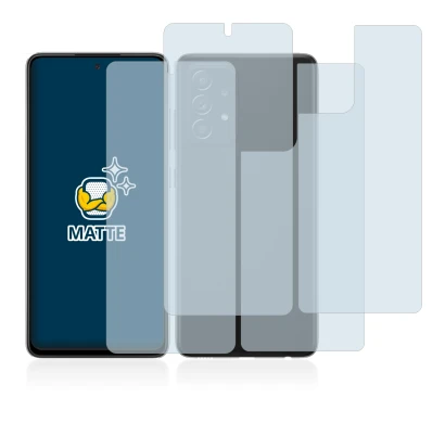 Image de l'appareil Samsung Galaxy A52s 5G (Avant+Arrière) avec une grande variété de protections d'écran.