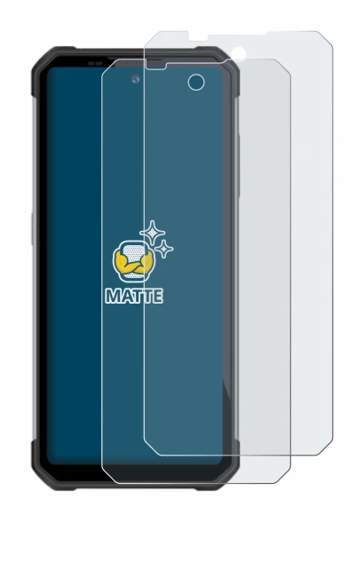 Image de l'appareil Oukitel WP17 avec une grande variété de protections d'écran.