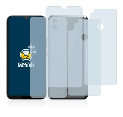 Image de l'appareil Gigaset GS5 (Avant+Arrière) avec une grande variété de protections d'écran.