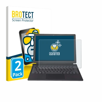 Face avant d’un emballage produit avec le logo de la marque BROTECT. À côté, l’appareil Wortmann Terra Pad 1262 est représenté