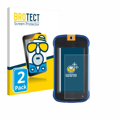 Face avant d’un emballage produit avec le logo de la marque BROTECT. À côté, l’appareil Vtech Kidicom Max 3.0 est représenté a