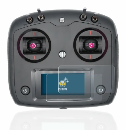 Image de l'appareil FlySky FS-i6S avec une grande variété de protections d'écran.