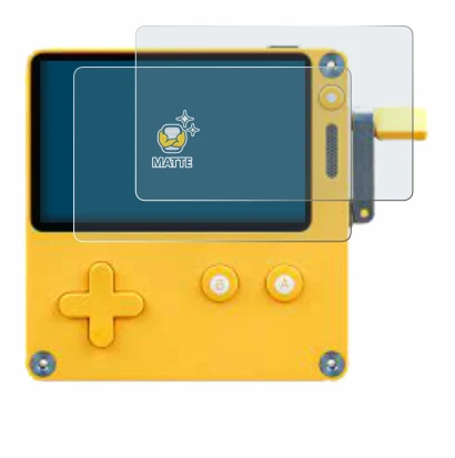 Image de l'appareil Panic Playdate avec une grande variété de protections d'écran.