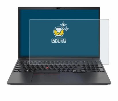 Image de l'appareil Lenovo ThinkPad E15 Gen 2 avec une grande variété de protections d'écran.