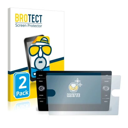 Face avant d’un emballage produit avec le logo de la marque BROTECT. À côté, l’appareil Volkswagen T-Roc R Line 2022 Discover 