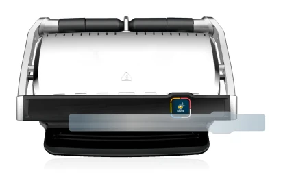 Image de l'appareil Tefal OptiGrill Elite XL avec une grande variété de protections d'écran.