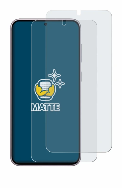 Image de l'appareil Samsung Galaxy S23 Plus avec une grande variété de protections d'écran.