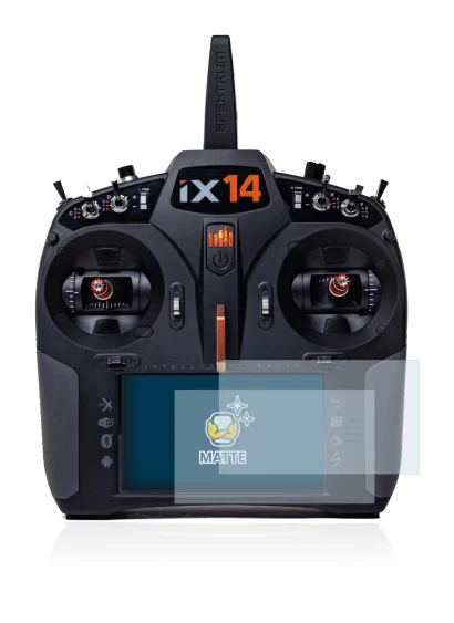 Image de l'appareil Spektrum iX14 avec une grande variété de protections d'écran.