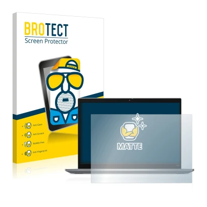 Face avant d’un emballage produit avec le logo de la marque BROTECT. À côté, l’appareil Lenovo ThinkPad T14s Gen 3 est représe