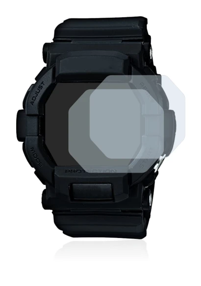 Image de l'appareil Casio G-Shock GD350 avec une grande variété de protections d'écran.