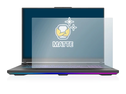 Image de l'appareil ASUS ROG Strix G18 G814 2023 avec une grande variété de protections d'écran.