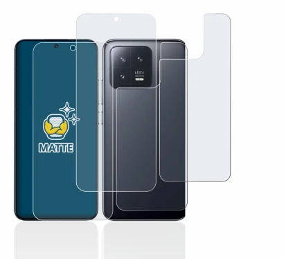 Image de l'appareil Xiaomi 13 (Avant+Arrière) avec une grande variété de protections d'écran.