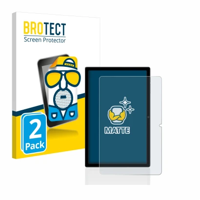 Face avant d’un emballage produit avec le logo de la marque BROTECT. À côté, l’appareil Blackview Tab 16 est représenté avec l