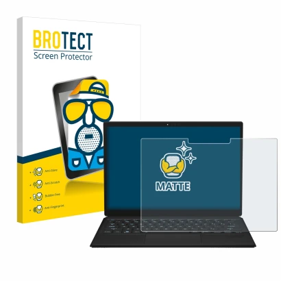 Face avant d’un emballage produit avec le logo de la marque BROTECT. À côté, l’appareil ASUS ROG Flow Z13 2023 est représenté 