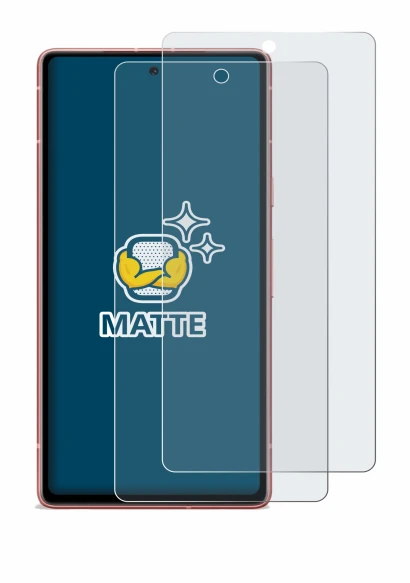 Image de l'appareil Google Pixel 7a avec une grande variété de protections d'écran.