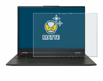 Image de l'appareil ASUS Vivobook S 16 Flip OLED TP3604 avec une grande variété de protections d'écran.