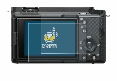 Image de l'appareil Sony Alpha ZV-E1 avec une grande variété de protections d'écran.