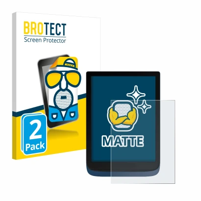 Face avant d’un emballage produit avec le logo de la marque BROTECT. À côté, l’appareil Vivlio InkPad 3 est représenté avec la
