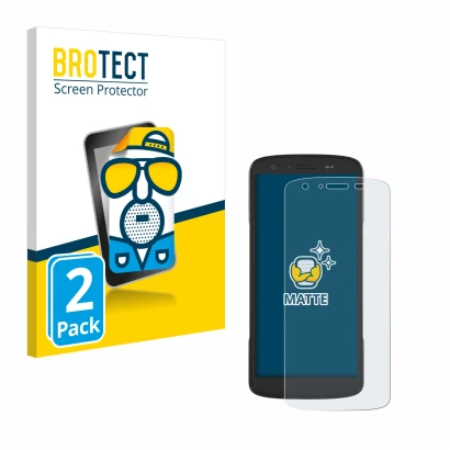 Face avant d’un emballage produit avec le logo de la marque BROTECT. À côté, l’appareil Zebra TC22 est représenté avec la prot