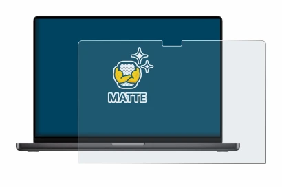 Image de l'appareil Apple MacBook Pro 16" M3 2023 avec une grande variété de protections d'écran.