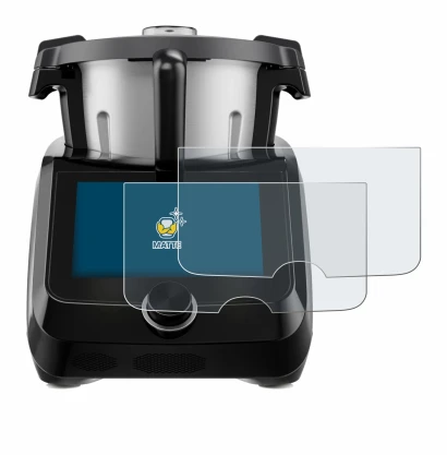 Image de l'appareil SilverCrest Monsieur Cuisine Smart BLACK EDITION avec une grande variété de protections d'écran.