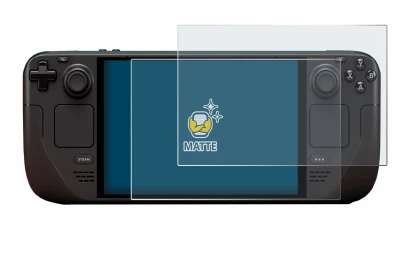 Image de l'appareil Valve Steam Deck OLED avec une grande variété de protections d'écran.