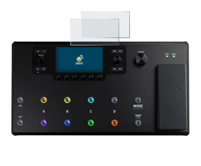 Image de l'appareil Line 6 Helix LT avec une grande variété de protections d'écran.