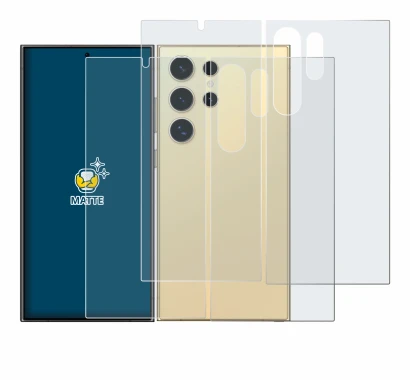 Image de l'appareil Samsung Galaxy S24 Ultra (case-friendly) (Avant+Arrière) avec une grande variété de protections d'écran.