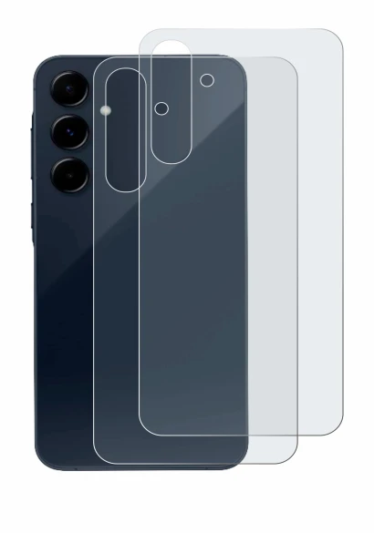 Image de l'appareil Samsung Galaxy A35 5G (Arrière) avec une grande variété de protections d'écran.