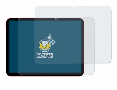 Image de l'appareil Apple iPad 10.9" 2022 (10ème Gen.) avec une grande variété de protections d'écran.