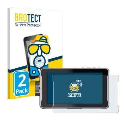 Face avant d’un emballage produit avec le logo de la marque BROTECT. À côté, l’appareil Viltrox DC-550 Pro est représenté avec